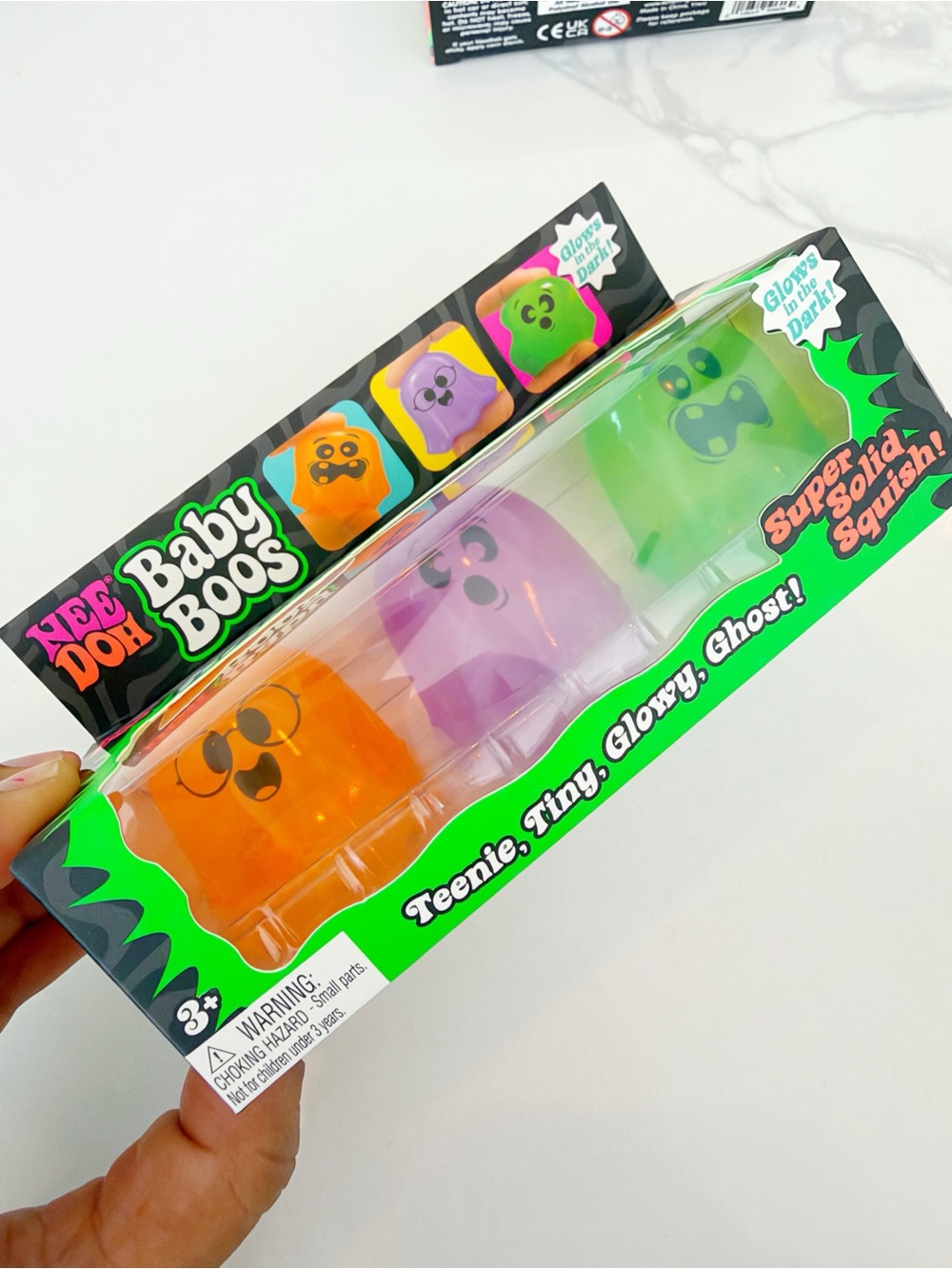 RARE NeeDoh Baby Boos 3-Pack 2026 Halloween Glow in Dark Ghosts NEW ๐ป - Picture 2 of 4